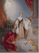Edward Alfred Chalon Portrait of Queen Victoria on the occasion of her speech at the House of Lords where she prorogated the Parliament of the United Kingdom in July 1837 Sweden oil painting artist